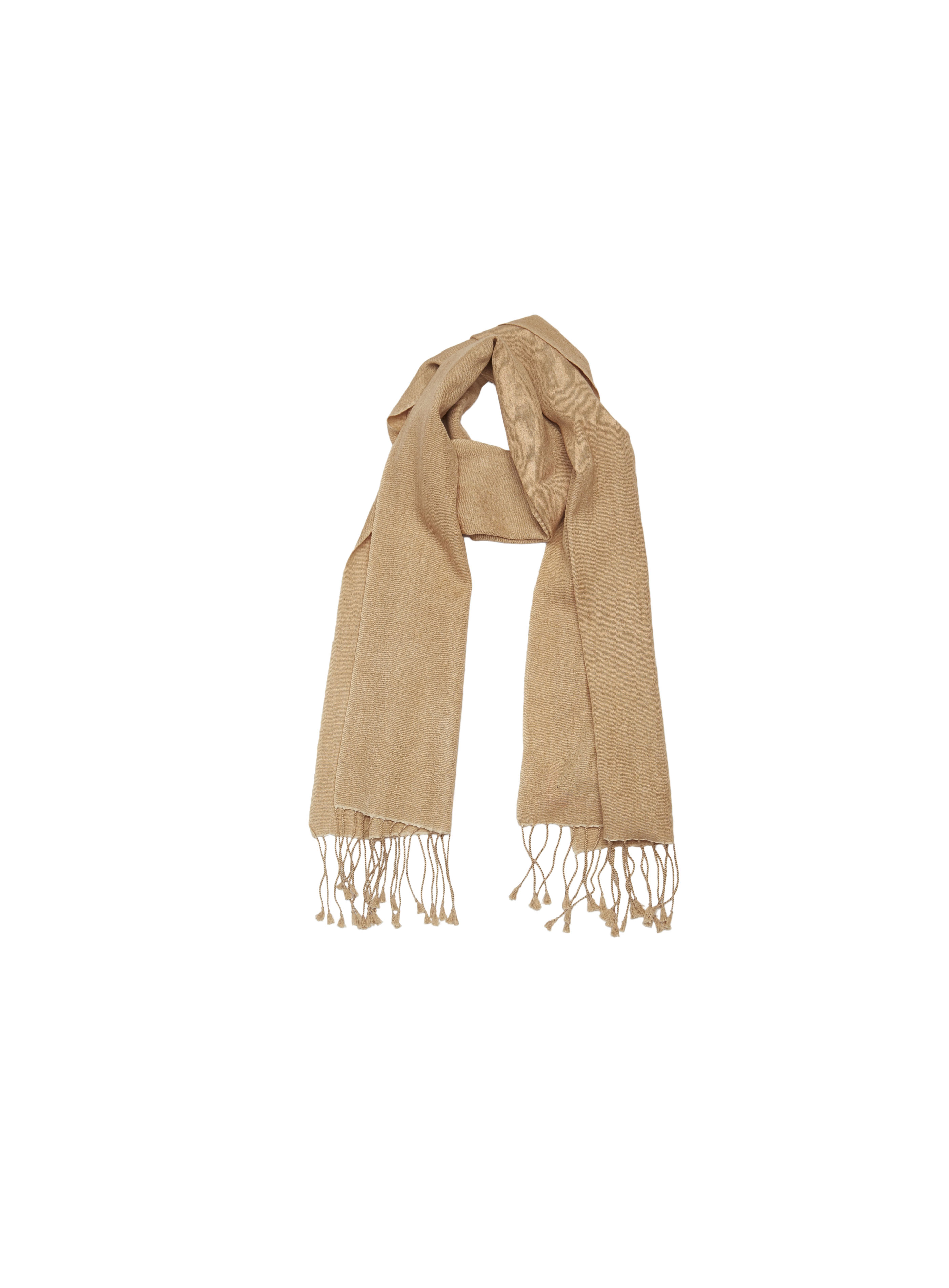 Pashmina and Silk Shawl (Camel)