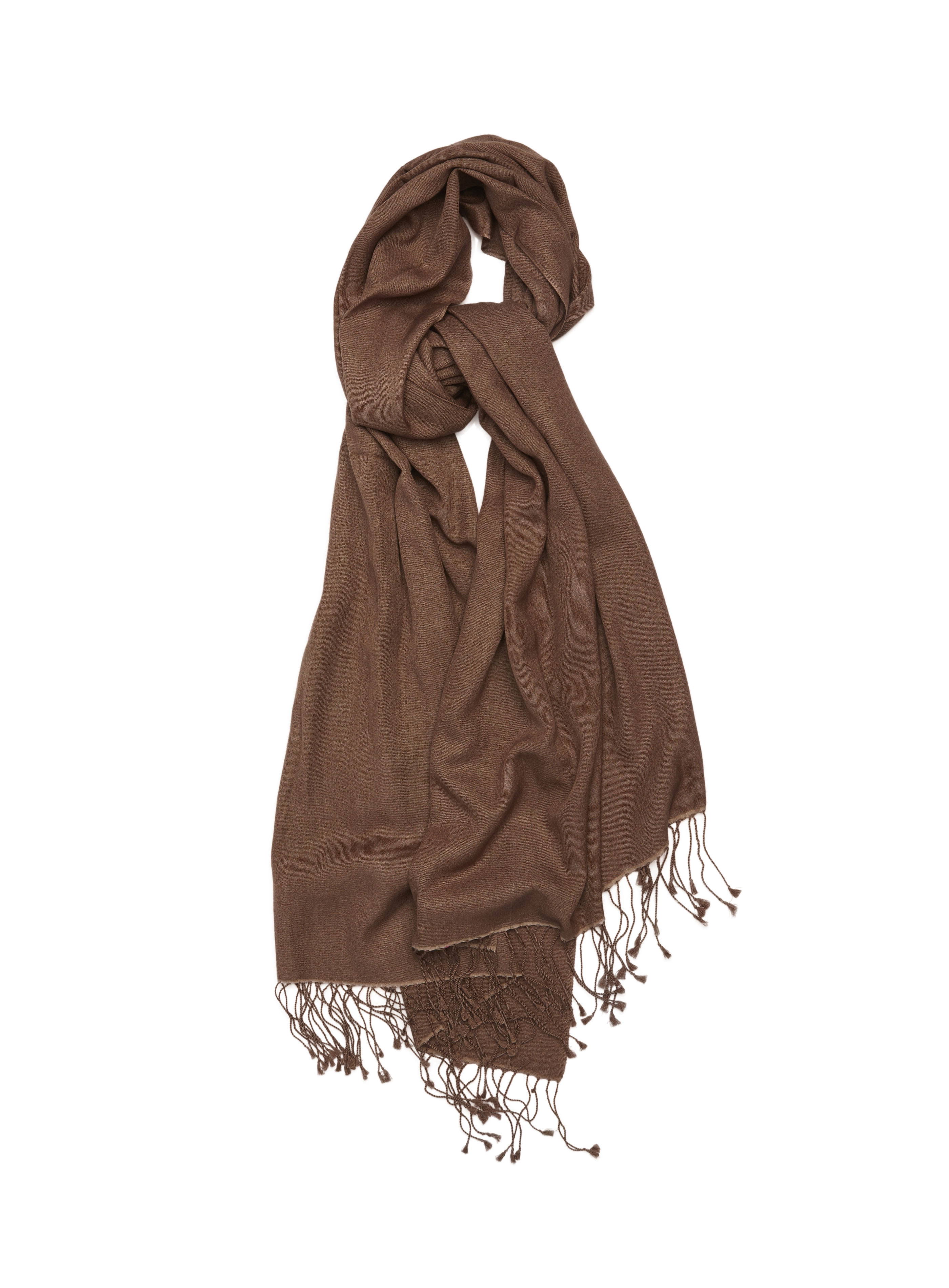 Pashmina and Silk Shawl (Mocha)