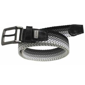 Nike Menâs Stretch Woven Belt 1054800-Black/Wolf Gray  Size 40, black/wolf gray