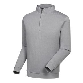 FootJoy Menâs Drop Needle Half Zip Long Sleeve Pullover 1078217-Heather Gray  Size sm, heather gray