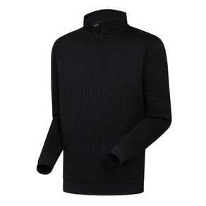 FootJoy Menâs Drop Needle Half Zip Long Sleeve Pullover 1078223-Black  Size md, black