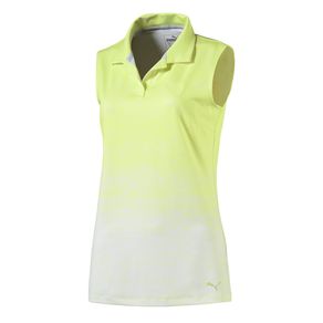 Puma Women\'s Gradient Sleeveless Polo 1094131-Sunny Lime  Size xs, sunny lime