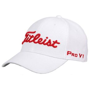 Titleist Tour Elite White Collection Hat 1110124-White/Red  Size sm/md, white/red