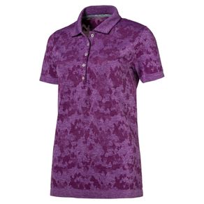 Puma Women\'s EvoKnit Camo Polo 1123493-Majesty  Size md, majesty
