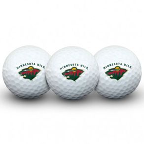 Team Effort NHL 3-Ball Pack Golf Balls 1131388-Minnesota Wild  Size sleeve