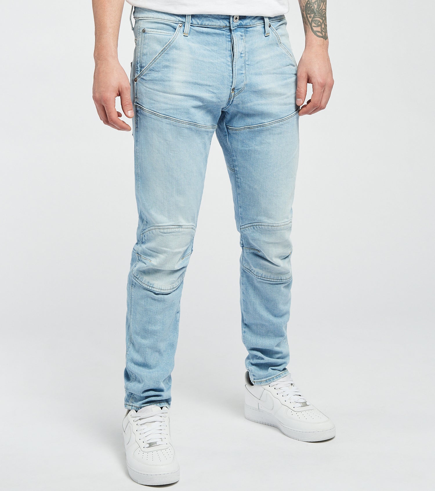 G-Star 5260 3D Slim Azure Stretch Jeans L32 in Sun Faded Crystal Blue Size 40x32 | Cotton/Elastane | Jimmy Jazz