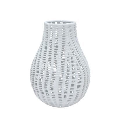 PBTH94639 Ceramic Vase In White