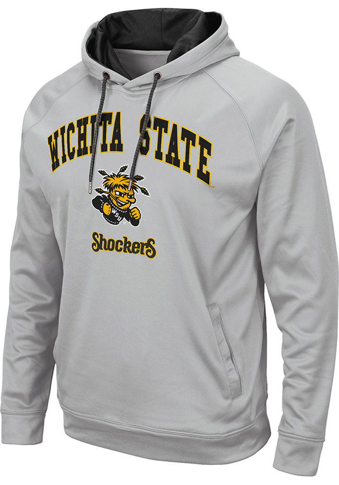 Colosseum Wichita State Shockers Mens Grey Coach Hood, Grey, 100% POLYESTER, Size M