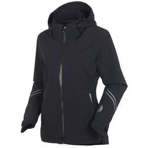 Sunice Women\'s Waterproof Robin Zephal Z-Tech Hooded Full-Zip Jacket 1509105-Black/Oyster  Size lg, black/oyster