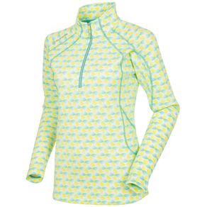 Sunice Women\'s Megan Lightweight Thermal Stretch Pullover 1509268-Spearmint Green/Mellow Yellow Pinwheel Print  Size sm, spearmint green/mellow yellow