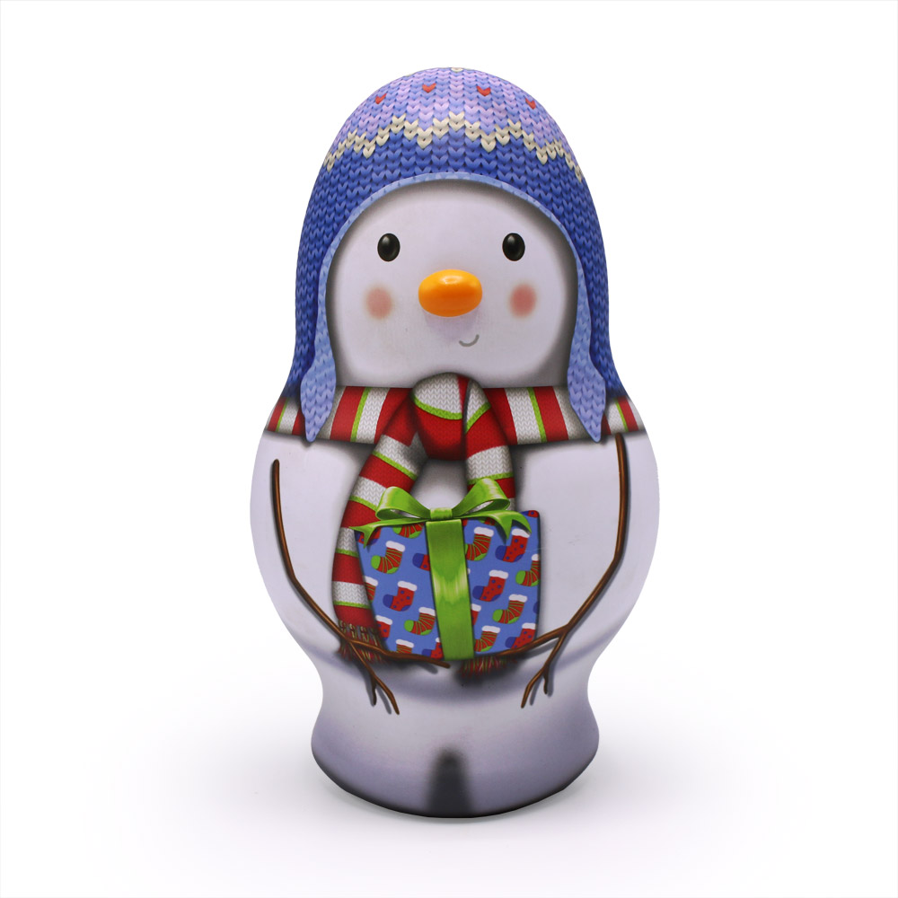 stover the snowman character tin, 13 oz. | chocolates | by russellstover