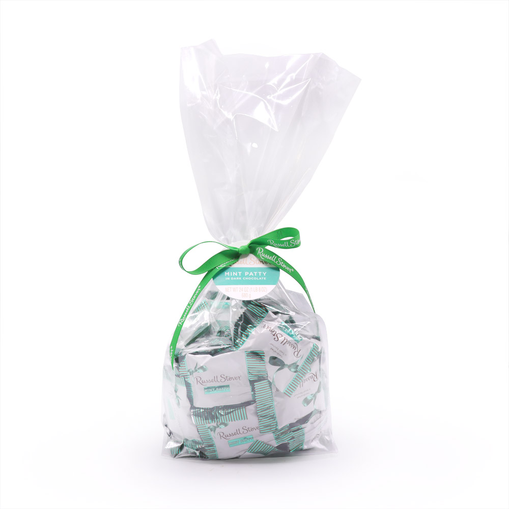 dark chocolate mint patties, 24 oz. | chocolates | individually wrapped | by russellstover