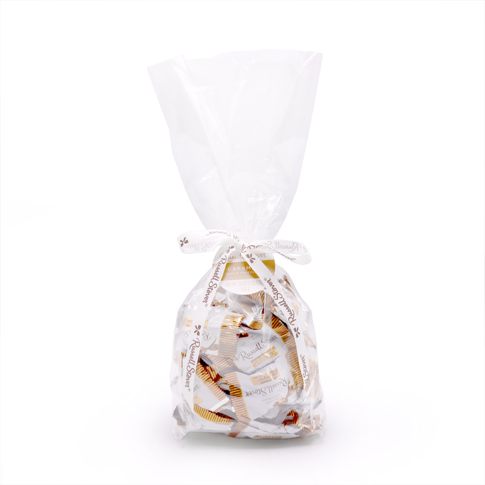 milk chocolate caramel medallions, 24 oz. | chocolates | individually wrapped | by russellstover