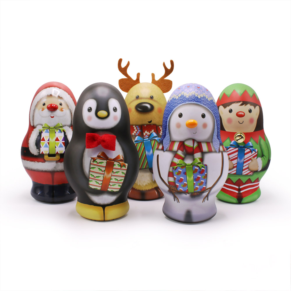 holiday character tins - 5 pack, 65 oz. | chocolates | by russell stover