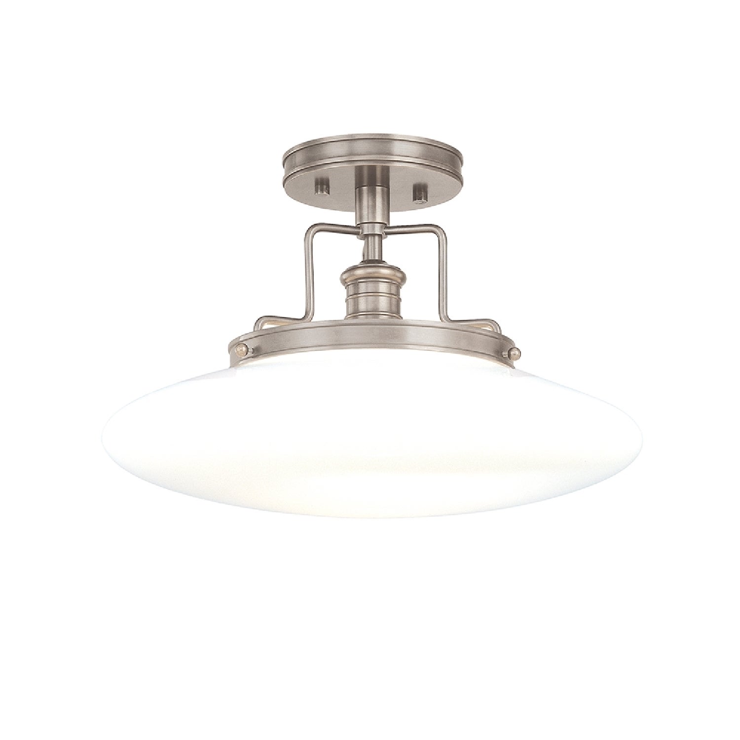 Hudson Valley Beacon 1-light Satin Nickel Semi Flush