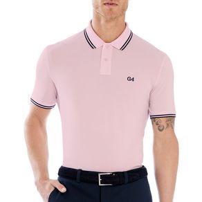 G/FORE Men\'s Core Tipped Polo 2001893-Blush/Twilight  Size sm, blush/twilight