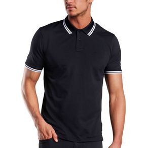 G/FORE Men\'s Core Tipped Polo 2001929-Onyx  Size sm, onyx