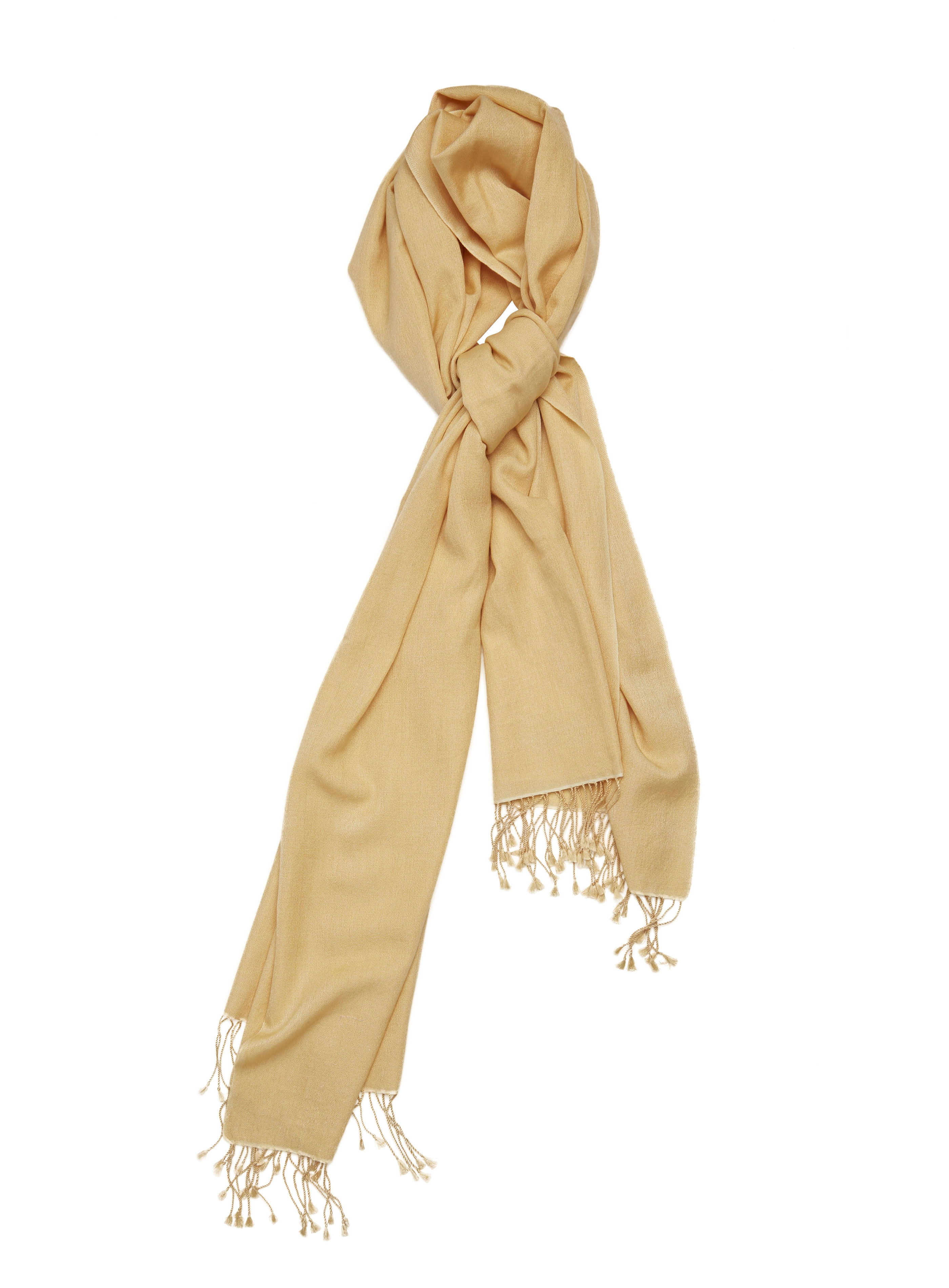 Pashmina and Silk Wrap (Champagne)