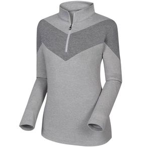 FootJoy Women\'s Engineered Jersey 1/2-Zip Pullover 2036289-Heather Gray  Size sm, heather gray