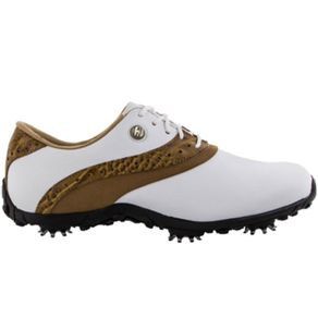 FootJoy Women\'s LoPro Golf Shoes 203894 Size 7-White/Tan Croc  Size 7 M, white/tan croc