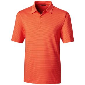 Cutter & Buck Men\'s Forge Polo Pencil Stripe 2045273-College Orange  Size md, college orange