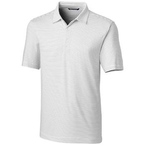 Cutter & Buck Men\'s Forge Polo Pencil Stripe 2045336-White  Size 3xl, white