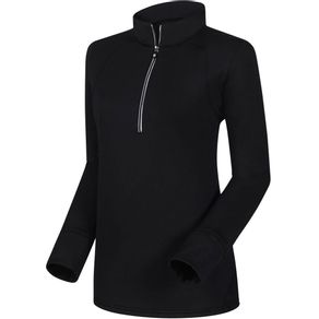 FootJoy Women\'s Textured Back 1/2 Zip Pullover 2052817-Black  Size lg, black