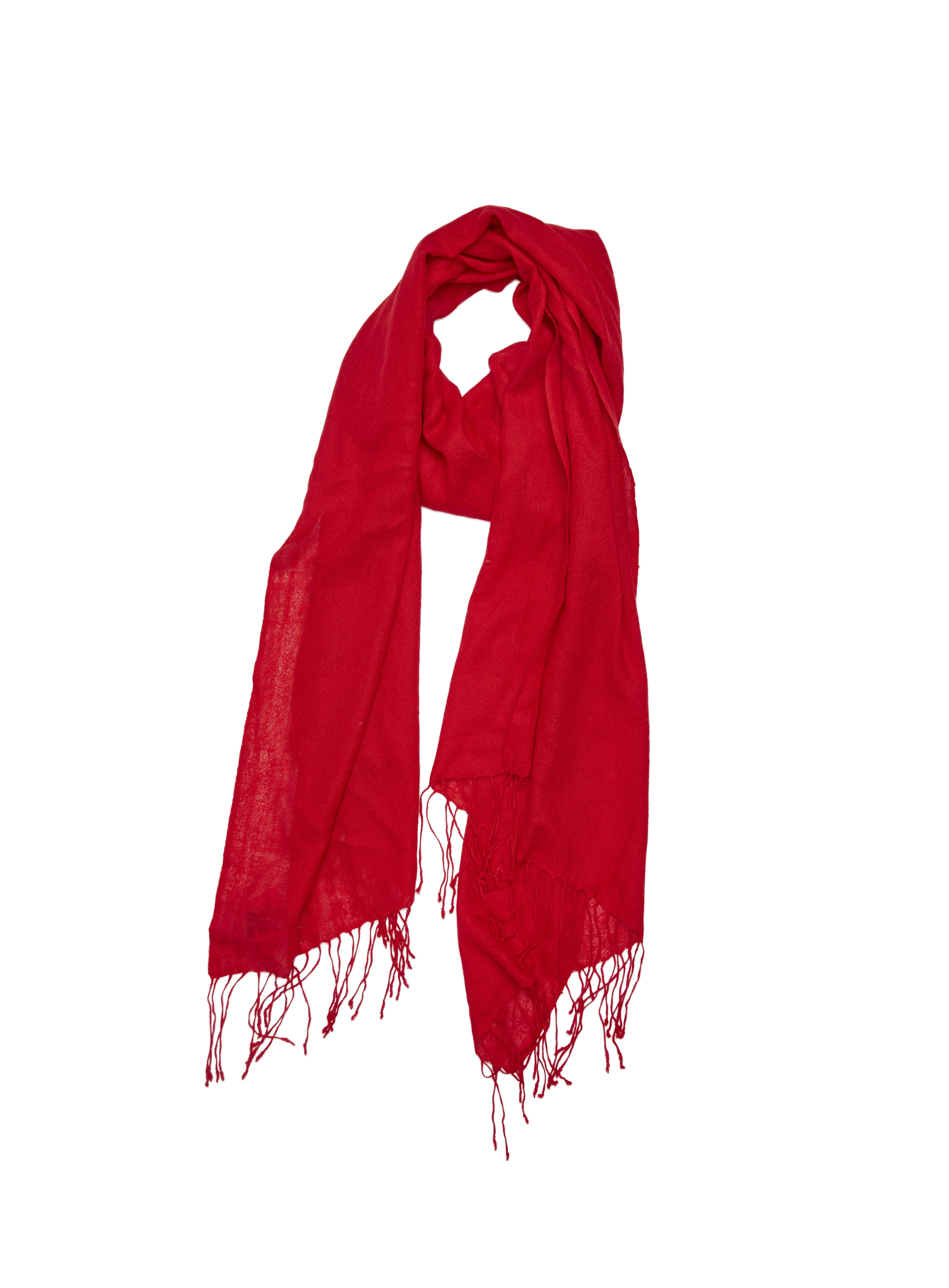 Pashmina and Silk Wrap (Crimson)