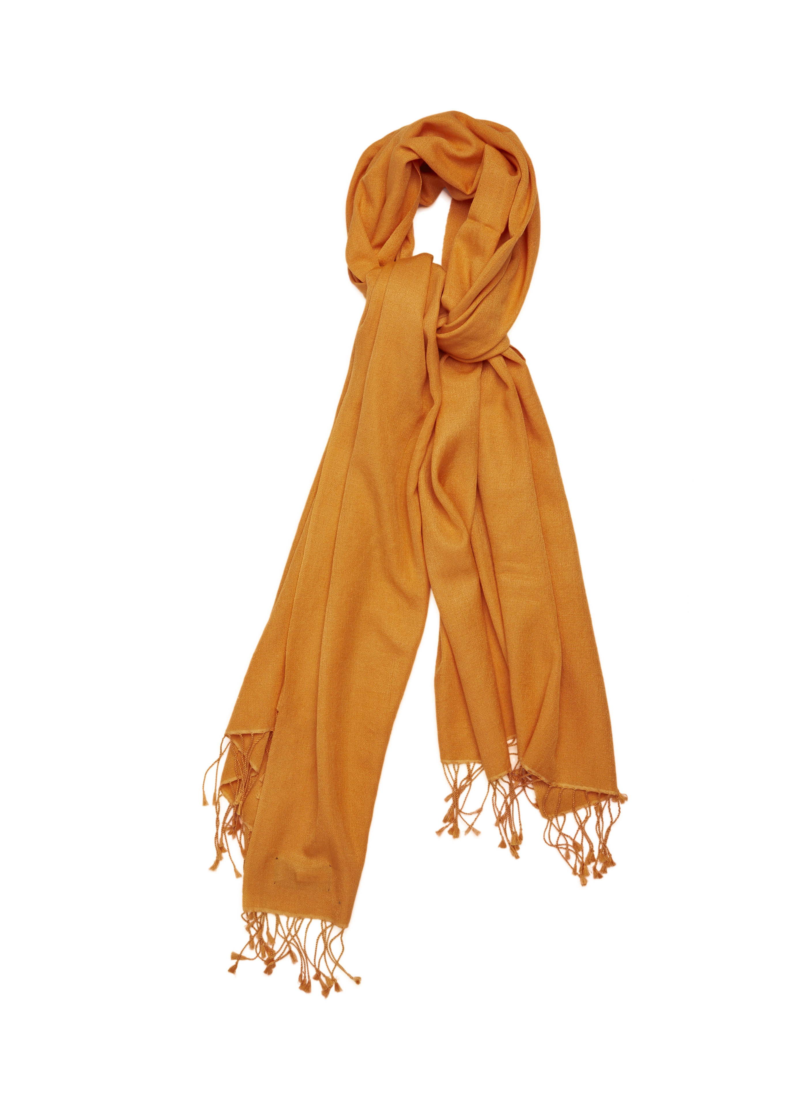 Pashmina and Silk Wrap (Burnt Orange)