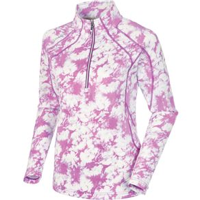 Sunice Women\'s Megan Lightweight Thermal Stretch Pullover 2071870-Dahlia Crushed Petal Print  Size md, dahlia crushed petal print