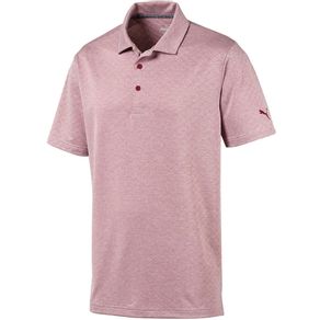 Puma Men\'s Field Polo 2077662-Rhubarb Heather  Size lg, rhubarb heather