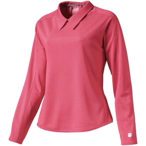 Puma Women\'s Long Sleeve Pique Polo 2077868-Azalea  Size md, azalea