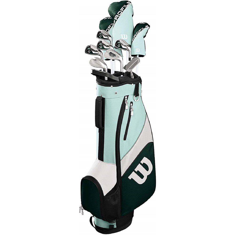 Wilson Women\'s Profile SGI 14PC Package Set w/ Cart Bag  Size STANDARD, Teal/Green