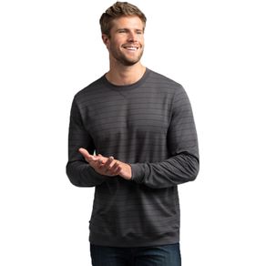 Travi Size smathew Men\'s Carlin Crew Neck Sweater 2083877-Gray Pinstripe/Black  Size sm, gray pinstripe/black