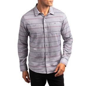 TravisMathew Men\'s Do It Now Long Sleeve Button Down 2083901-Heather Quiet Shade  Size 2xl, heather quiet shade