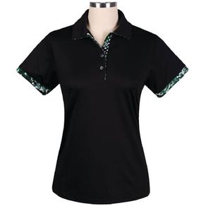 Fringe Women\'s Julia Tipped Polo 2088658-Black  Size md, black