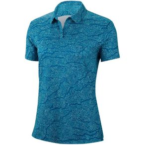 Nike Women\'s Dri-Fit UV Fluid Print Golf Polo 2092731-Green Abyss/Green Abyss  Size xs, green abyss/green abyss