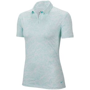 Nike Women\'s Dri-Fit UV Fluid Print Golf Polo 2092746-Light Aqua/Light Aqua  Size lg, light aqua/light aqua