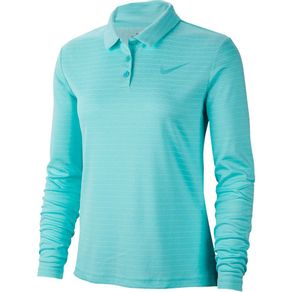 Nike Women\'s Dri-Fit Long Sleeve Polo 2092873-Light Aqua/Sail  Size xl, light aqua/sail