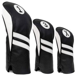 ProActive Sports Vintage Headcovers - 3PK 2100922-Black/White  Size 3 pc, black/white