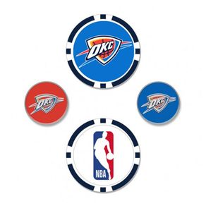 Team Effort NBA Ball Marker Set 2101600-Oklahoma City Thunder  Size 2 pk