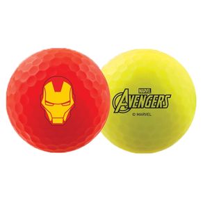 Volvik Vivid Marvel Iron Man Edition Golf Balls -  Size 4 pack 2104961-Red/Yellow  Size 4 pack, red/yellow