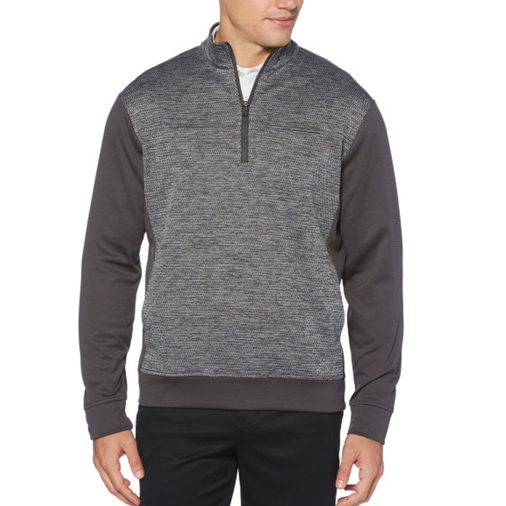 Ben Hogan Men\'s 1/4 Zip Waffle Pullover  Size SM, Gray Heather