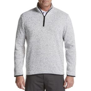 Ben Hogan Men\'s 1/4 Zip Fleece Sweater 2110799-Light Gray Heather  Size xl, light gray heather