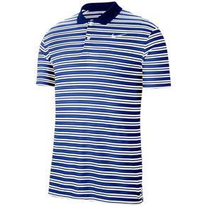 Nike Men\'s Dri-Fit Victory Striped Left Chest Polo 2112308-Game Royal/White  Size sm, game royal/white