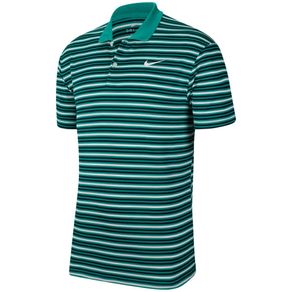 Nike Men\'s Dri-Fit Victory Striped Left Chest Polo 2112329-Neptune Green/Obsidian  Size sm, neptune green/obsidian