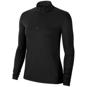 Nike Women\'s Dri-Fit UV Victory Long Sleeve 1/2 Zip Golf Top 2112481-Black/Black  Size xl, black/black