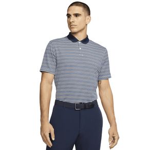 Nike Men\'s Dri-Fit Victory Striped Polo 2113634-Obsidian/White/Psychic Blue/White  Size xl, obsidian/white/psychic blue/white