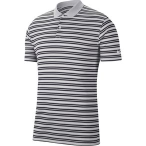 Nike Men\'s Dri-Fit Victory Striped Polo 2113663-Sky Gray/Obsidian/White/White  Size lg, sky gray/obsidian/white/white