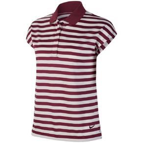 Nike Women\'s Dri-Fit Striped Golf Polo 2114030-Villain Red/White/Villain Red  Size lg, villain red/white/villain red